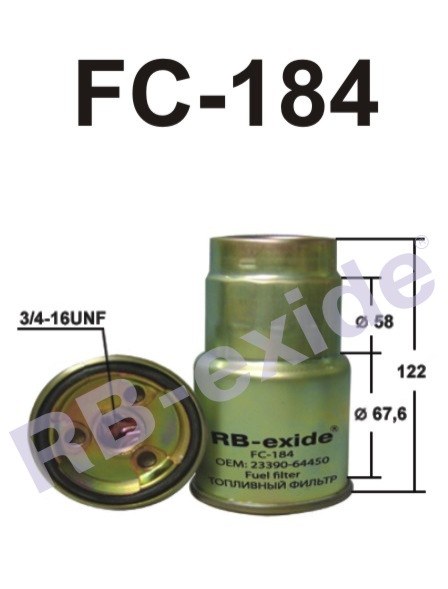 Фильтр топливный RB-Exide FC-184 (23390-64450)