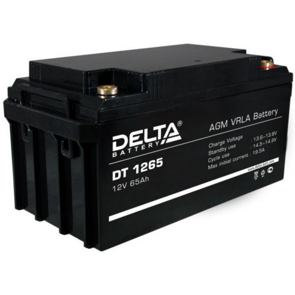 Аккумуляторная батарея DELTA DT 1265 (12V/65Ah)