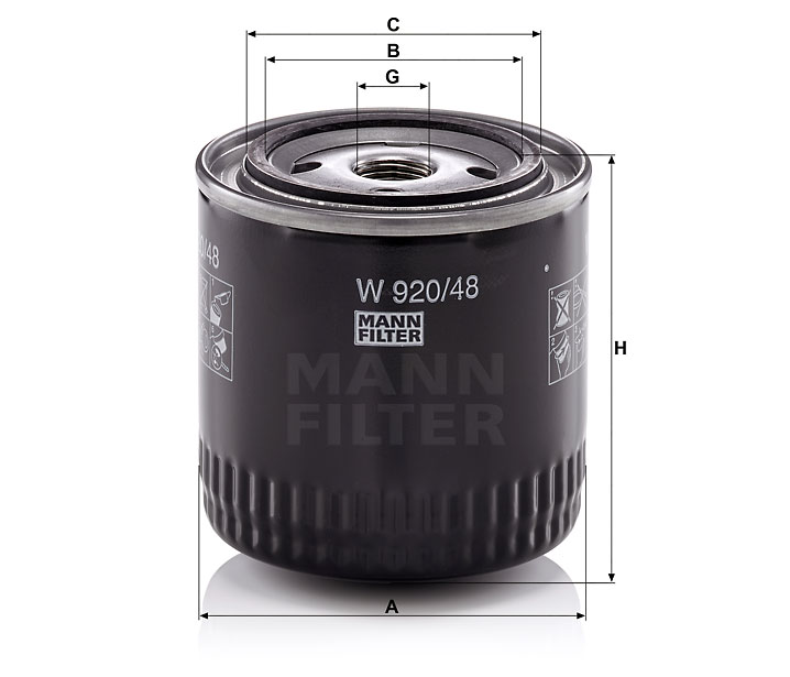Фильтр масляный MANN-FILTER (W 920/48)