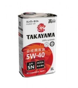 Масло моторное TAKAYAMA Adaptec SAE 5W-40 API SN/CF метал. (1л) 