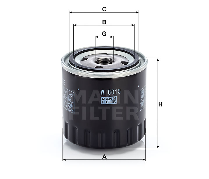 Фильтр масляный MANN-FILTER (W 8013)