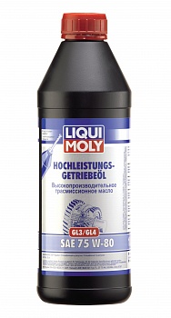 Масло трансм. LIQUI MOLY 75w-80 GL3/4 7584 Hochleistungs-Getriebeoil HC-синт (1л) 