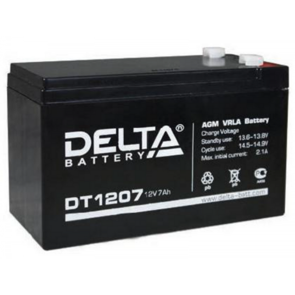 Аккумуляторная батарея DELTA DT 1207 (12V/7Ah)