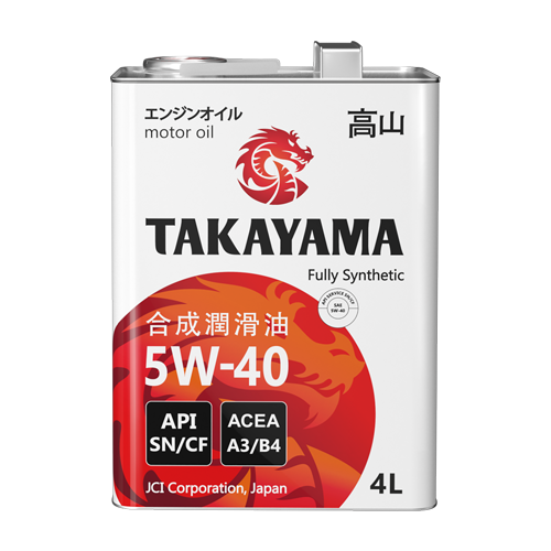 Масло моторное TAKAYAMA Adaptec SAE 5W-40 API SN/CF метал. (4л) 