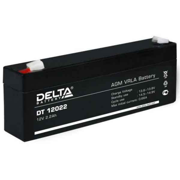 Аккумулятор 12V 2.2Ah  Delta  DT 12022