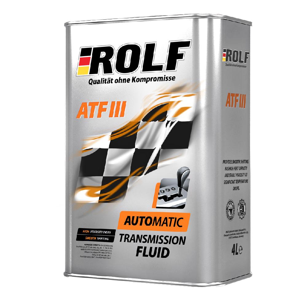 Масло трансмиссионное ROLF ATF III (4л) мин. (металл) 