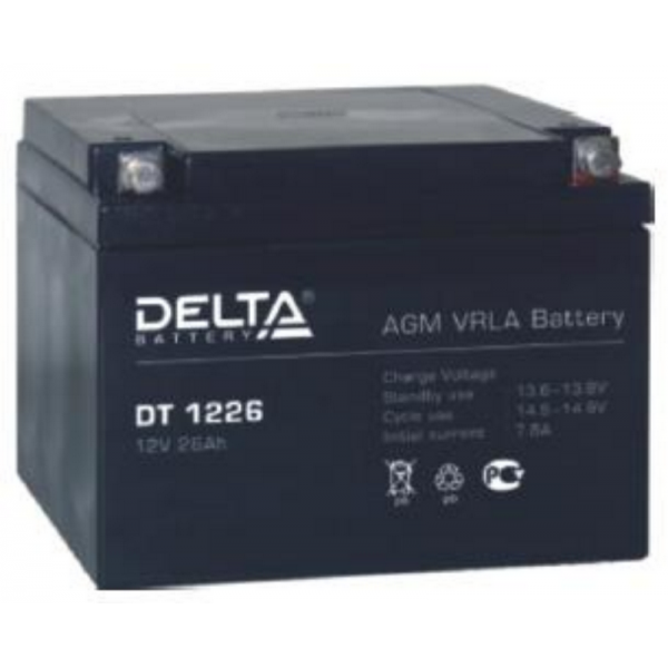 Аккумулятор 12V 26Ah  Delta  DT 1226