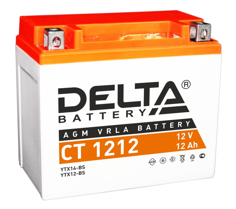 Аккумулятор 12V 12Ah DELTA (СT 1212)