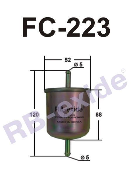 Фильтр топливный RB-Exide FC-223 (16400-V2600)