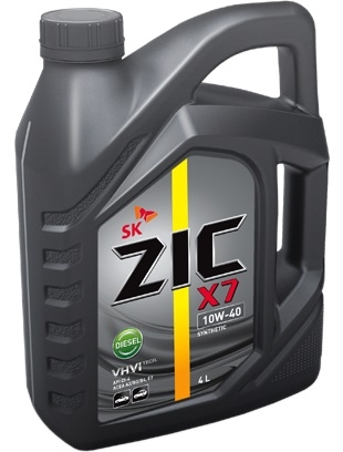 Масло моторное ZIC 10w-40 X7 Diesel CI-4 синт. (4л) 